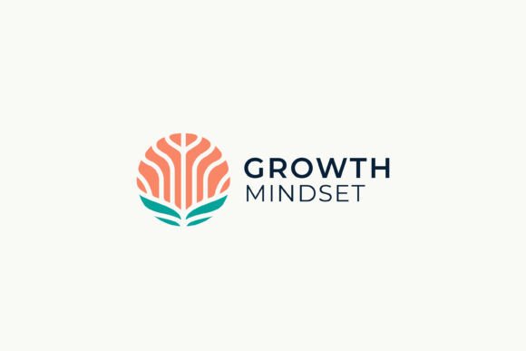 Abstract Brain Plant Growth Mindset Logo: A Versatile Graphics Asset