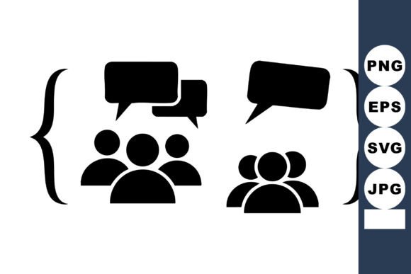 Discussion Groups Icon Minimal: A Crafty Graphics Asset