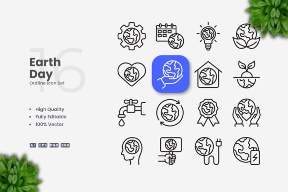 Earth Day Icons: Graphics for Sustainable Crafts