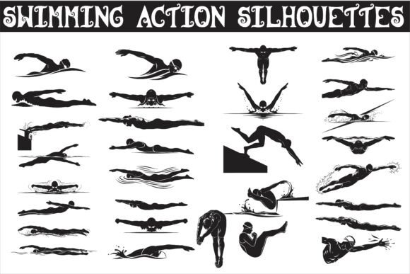 Enhance Your Content with Dynamic Swimming Action Graphics