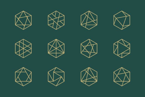 Geometric Line Hexagon Logo Element: A Versatile Graphics Tool