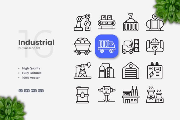 Industrial Icons: Graphics for Local Business Branding