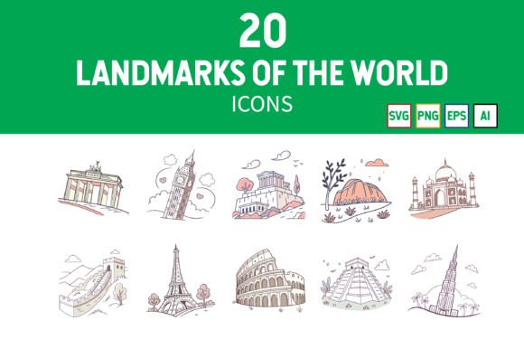 Landmarks of the World Graphics and Icons Review