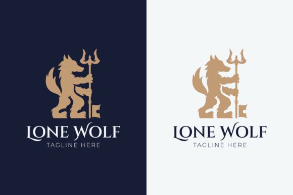 Lone Wolf Logo Letter W Key Trident: A Versatile Graphics Asset