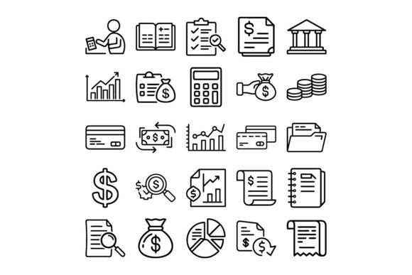 Modern Graphics for Accounting: A Review of the Outline Vector Icon Set