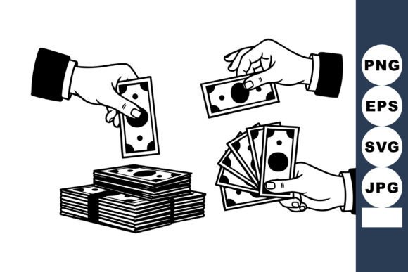 Monochrome Hands Exchanging Money: A Crafts Graphics Review