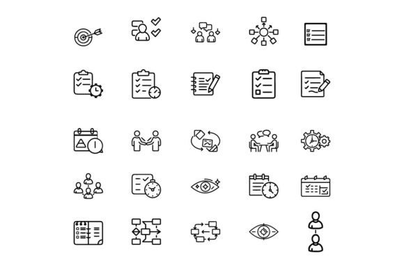 Planning Outline Icons for Embroidery