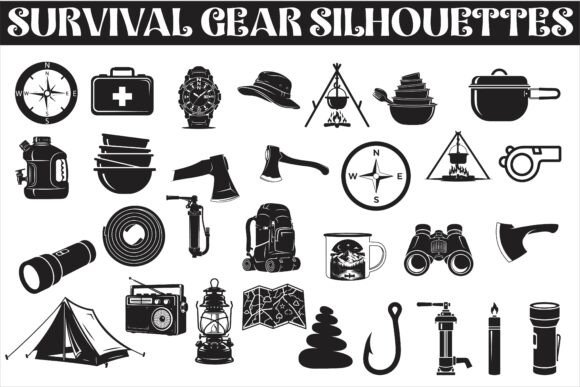 Review: A Rugged Survival Gear Silhouettes for Graphics & Crafts