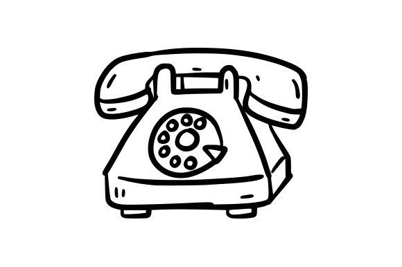 Rotary Dial Phone Drawing: Vintage Graphics Review