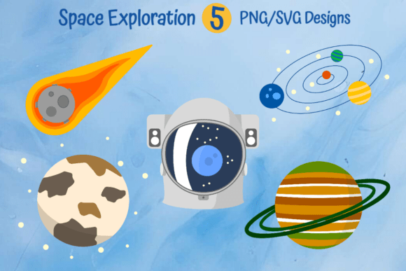 Space Galaxy Clipart: A Stellar Addition to Crafts Graphics