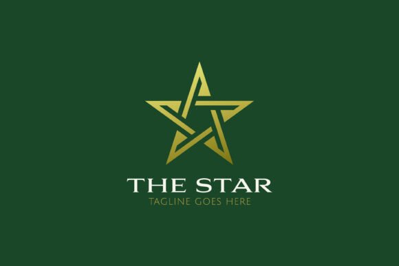 Star Shape Gold Luxury Logo for Modern Branding