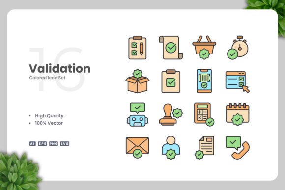 Validation Colored Icons: Graphics for Editorial Trust