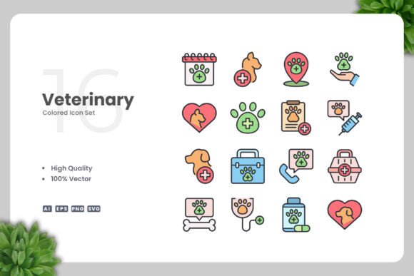 Veterinary Colored Icons: An Embroidery Review