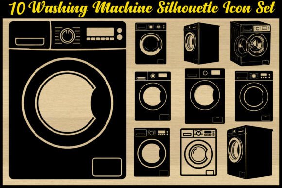 Washing Machine SVG Silhouette Bundle: A Must for Graphics and Crafts